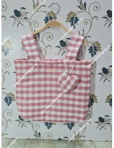 Colgante Corazón Vichy Maquillaje Cuadros-M Para Bolsos 2
