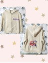 Sudadera Capucha vainilla Básica K-Pop con nombre