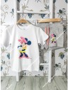 Conjunto Short Minnie Blanco-Gris