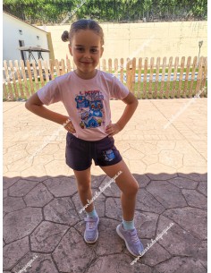 Conjunto Short Huntrix Derpy Rosa-Marino 2