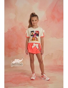 Conjunto Falda Pantalón Huntrix Coral