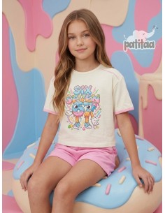 Conjunto Short Six Seven Rosa 2