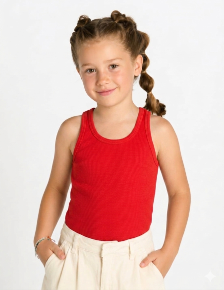 Camiseta tirantes Roja blanca