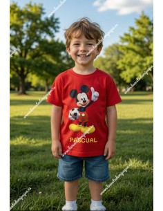 Camiseta M/C roja mickey 2