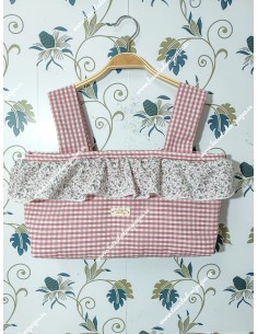 Bolso Vichy Maquillaje Pequeño Volantito