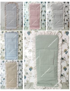 Funda Universal Silla Paseo Vichy Cuadro Pequeño Combi Flores Liberty Volante Entero