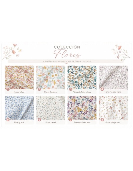 Funda Universal Silla Paseo Vichy Cuadro Pequeño Combi Flores Liberty Volante Entero