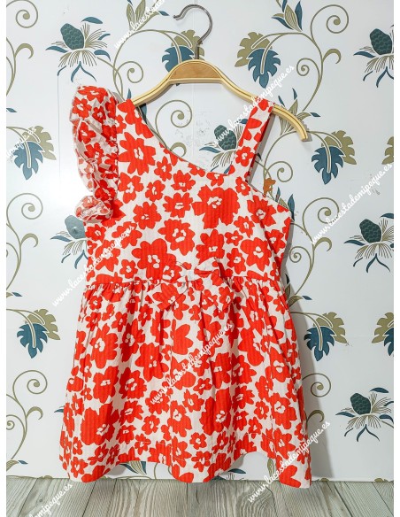 Vestido Amapolas Asimétrico Alma