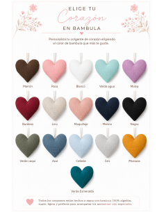 Colgante Corazón Bambula Para Bolsos