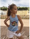Camiseta tirantes básica celeste