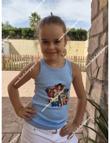 Camiseta tirantes básica celeste