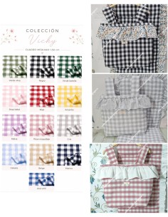Bolso Cremallera Vichy Cuadro Mediano