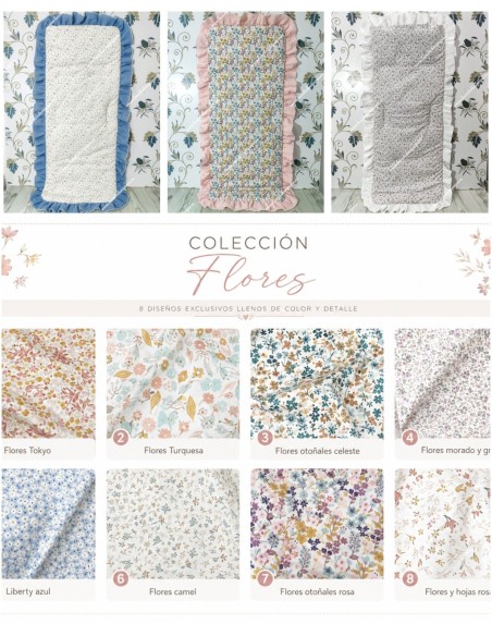 Funda Universal Silla Paseo Flores Liberty Volante Entero Bambula