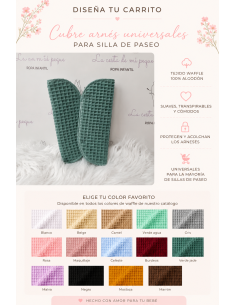 Funda Cubre Arnés Universal tejido Waffle Colores