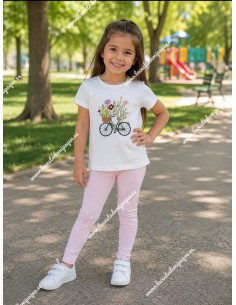 Conjunto Leggings Margaritas Fucsia