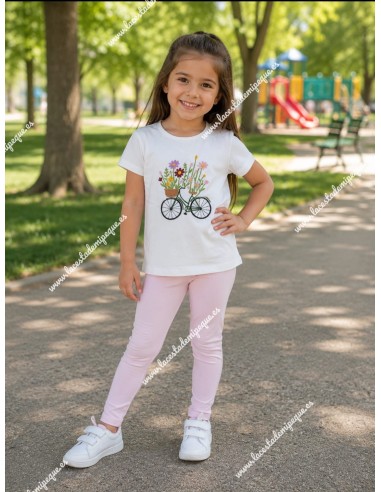Conjunto Leggings Margaritas Fucsia