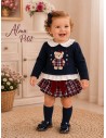 Conjunto Faldita Marino Osito Alma