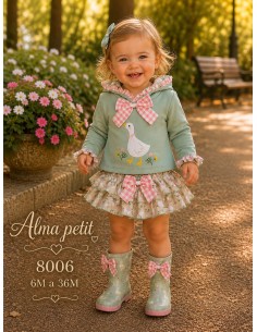 Conjunto Faldita Verde Patito Alma