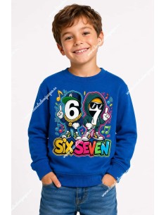 Sudadera Azul Six Seven
