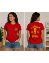 Camiseta M/C Roja España Campeones Mujer (Escudo)