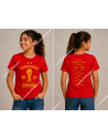 Camiseta M/C Roja España Campeones Niña