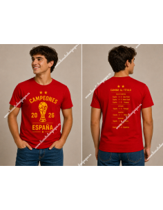Camiseta M/C Roja España Campeones Hombre