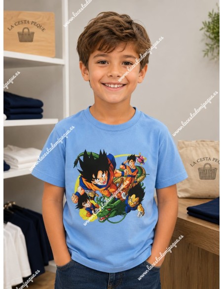Camiseta M/C Básica celeste