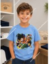 Camiseta M/C Básica celeste