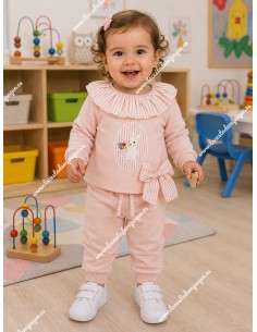 Chandal Conejita Rayas Rosa
