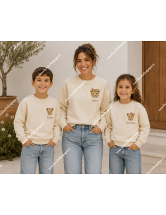 Sudadera Beige Colección Mi Manada Mujer