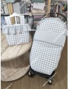 Pack Bolso y Saco Universal Vichy Gris Cuadros-M Combi