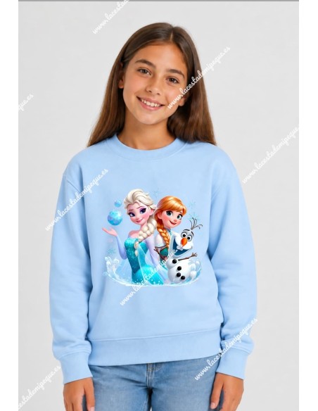 Sudadera Celeste Elsa y Anna
