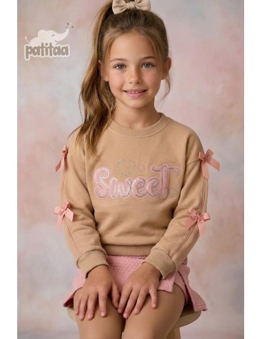 Conjunto Sudadera y Falda Pantalón Sweet Camel-Rosa
