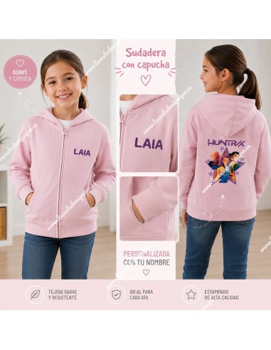 Sudadera Capucha rosa Básica K-Pop con nombre
