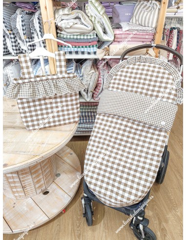 Pack Bolso y Saco Universal Vichy Marrón Cuadros-M Combi