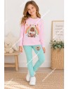 Conjunto Leggings capibara Rosa-verde agua