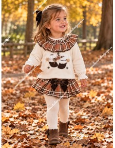 Conjunto Faldita Botitas Escocia