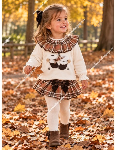 Conjunto Faldita Botitas Escocia