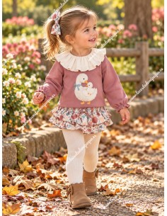 Conjunto Faldita Ocas Berenjena
