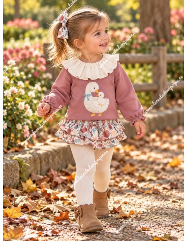 Conjunto Faldita Ocas Berenjena