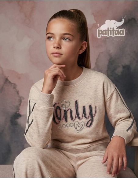 Chandal Only Beige Brillos
