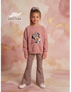 Chandal Minnie Animal Print Flare