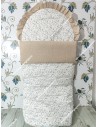 Saco Universal Flores Camel Combinado con bambula lino
