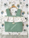 Bolso Pocket Cremallera Waffle Verde Volante Elefantes