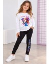 Conjunto Camiseta M/l Blanca y Leggings Negro Huntrix
