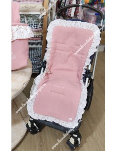 Funda Universal Bambula Rosa Volante Flores Otoñales en tonos rosa