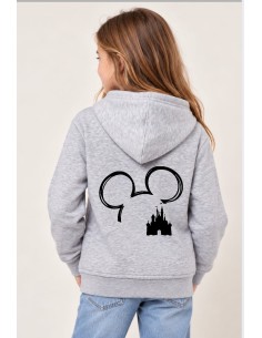 Sudadera Cremallera y Capucha Gris Disney 2