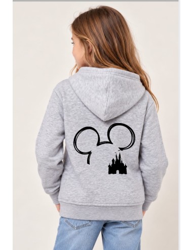 Sudadera Cremallera y Capucha Gris Disney