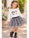 Conjunto Camiseta Chicas y Falda Tul Estrellas
