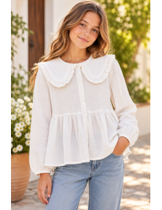 Blusa Bambula Blanca Baberola Newness